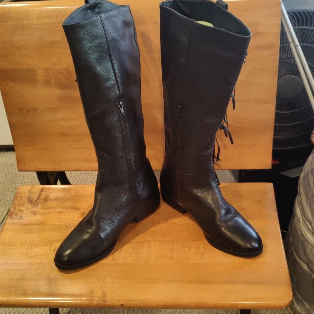 Matisse Ramsey size 9 black fringed riding boots - Picture 3 of 12